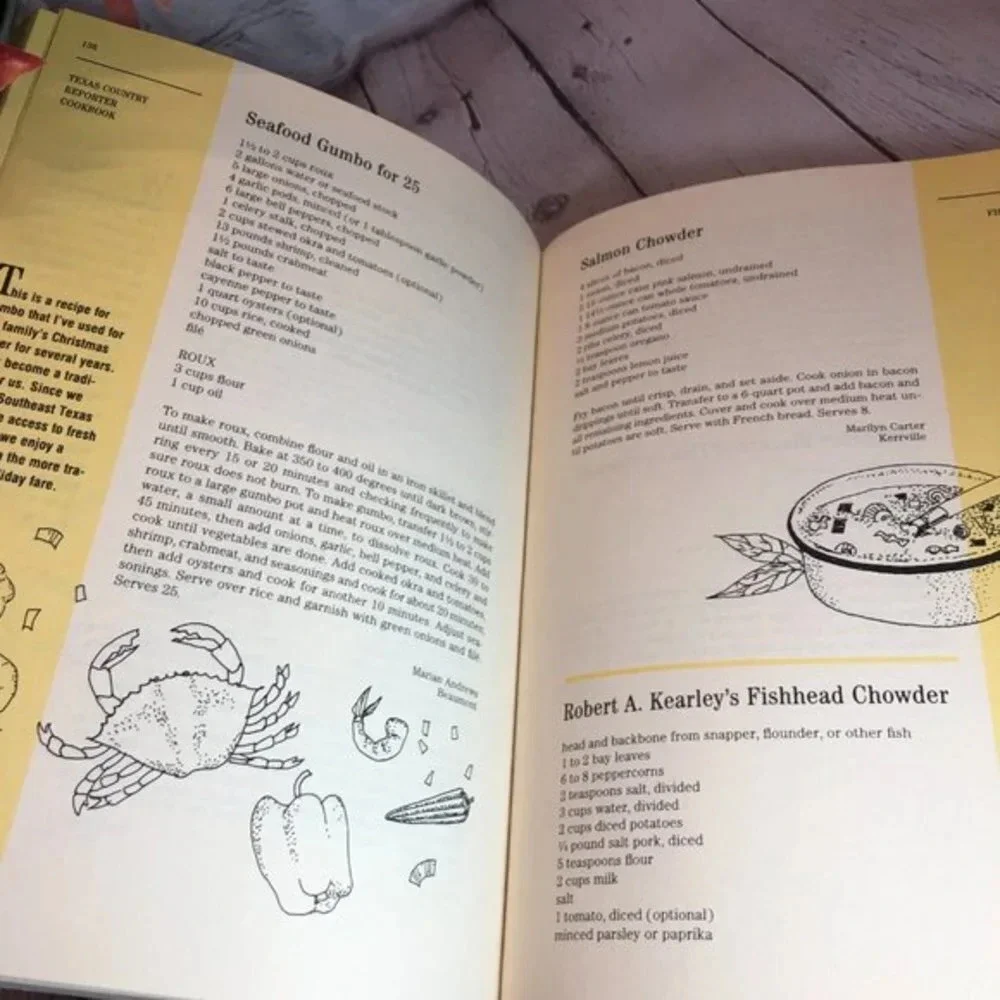 Vintage 1990 TEXAS COUNTRY REPORTER cookbook